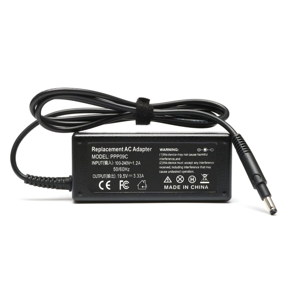 laptop adapter hp 19.5v 3.33a black small pin