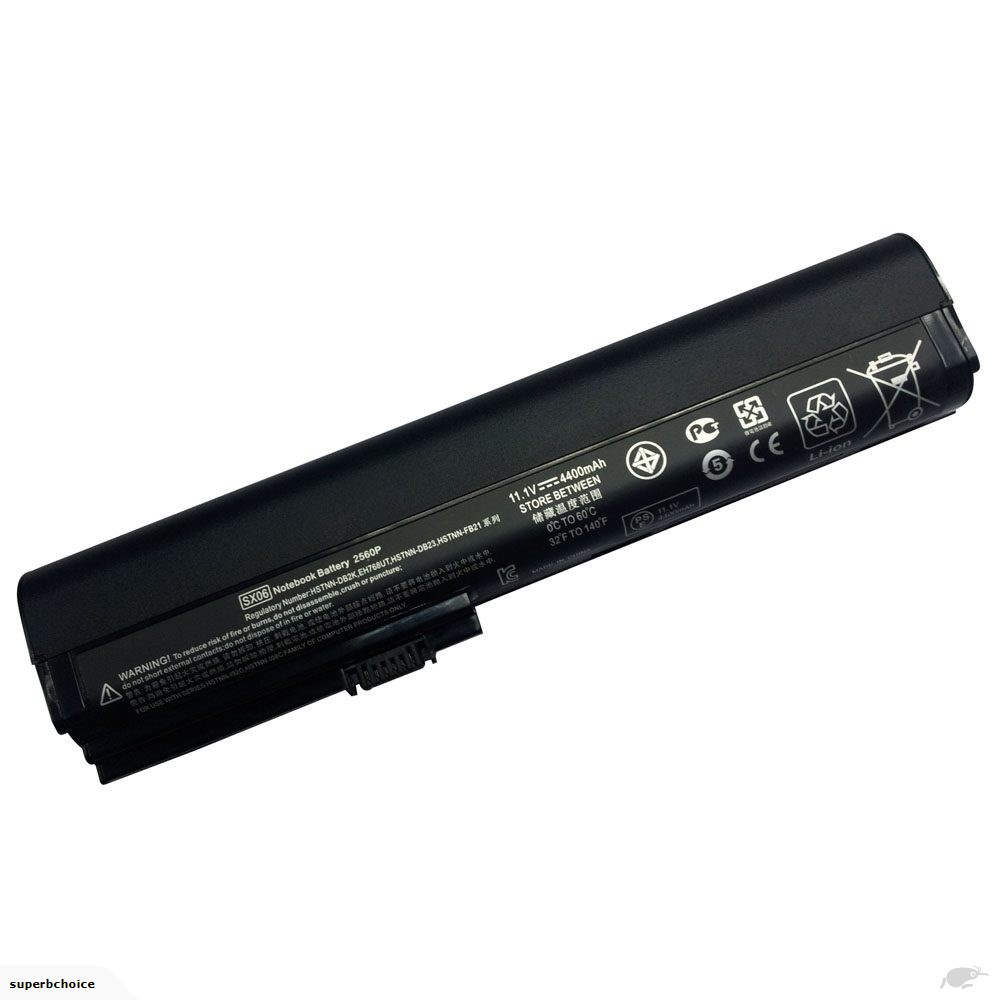 6 Cell Battery for HP Elitebook 2560p 2570p SX03 SX06 632423-001 HSTNN-DB2K UB2L