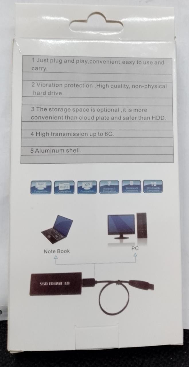 SSD CASING EXTERNAL USB 3.0 TO M-SATA NGFF(M.2)SINGLE NOTCH