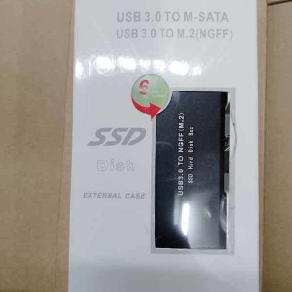 SSD CASING EXTERNAL USB 3.0 TO M-SATA NGFF(M.2)SINGLE NOTCH