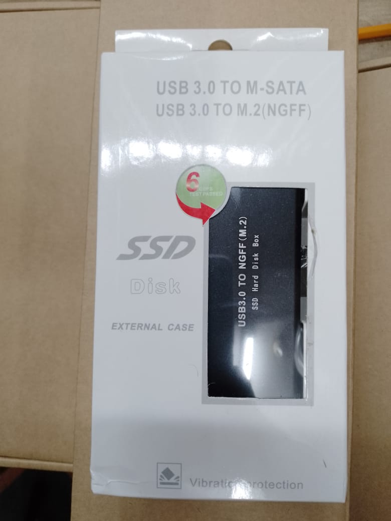 SSD CASING EXTERNAL USB 3.0 TO M-SATA NGFF(M.2)SINGLE NOTCH