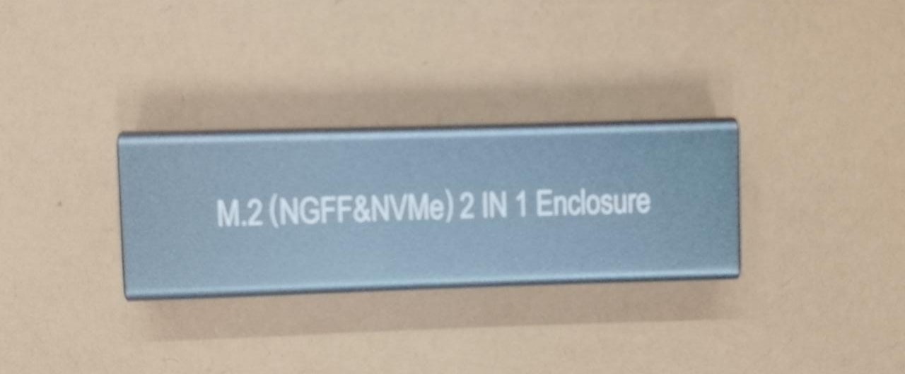 M.2 SSD TO USB 3.1 ENCLOSURE/EXTERNAL CASING 2IN 1(NGFF &NVMe) DOUBLE NOTCH