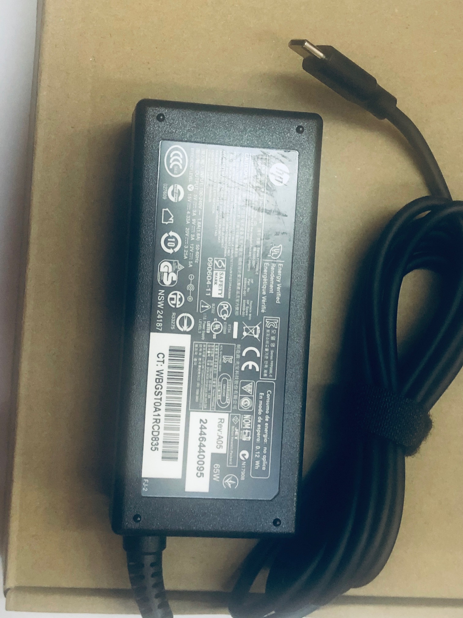 Hp type c 65watts original