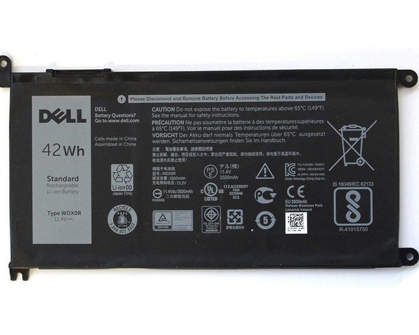 Original Dell battery type WDXOR  0WDX0R 3CRH3 P69G001 T2JX4  42wh 11.4v
